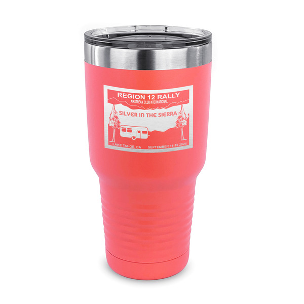 Custom Silver in the Sierra '24 Rally 30 oz Stainless Steel Tumbler - Coral - Single-Sided