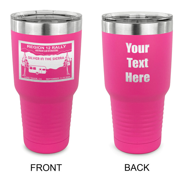 Custom Silver in the Sierra '24 Rally 30 oz Stainless Steel Tumbler - Pink - Double-Sided