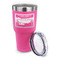 Silver in the Sierra '24 Rally 30 oz Stainless Steel Ringneck Tumblers - Pink - LID OFF