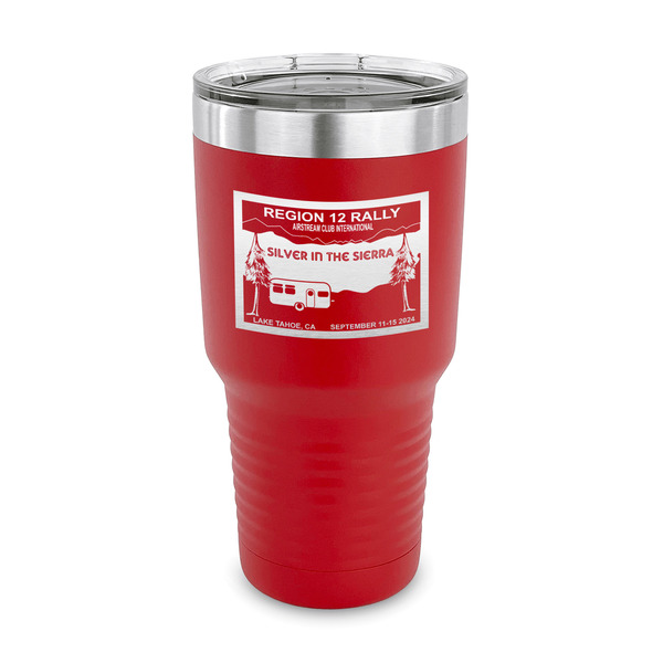 Custom Silver in the Sierra '24 Rally 30 oz Stainless Steel Tumbler - Red - Single-Sided