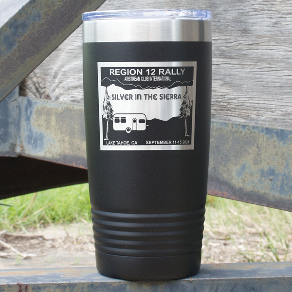 Custom Silver in the Sierra '24 Rally 20 oz Stainless Steel Tumbler - Black - Single-Sided