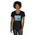 Silver in the Sierra '24 Rally Women's V-Neck T-Shirt - Black - Small