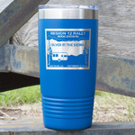 Silver in the Sierra '24 Rally 20 oz Stainless Steel Tumbler - Royal Blue - Double-Sided