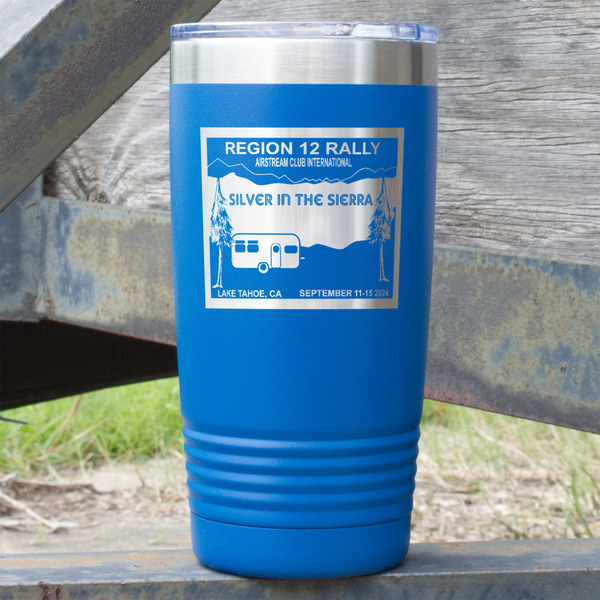 Custom Silver in the Sierra '24 Rally 20 oz Stainless Steel Tumbler - Royal Blue - Single-Sided