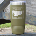 Silver in the Sierra '24 Rally 20 oz Stainless Steel Tumbler - Olive - Single-Sided