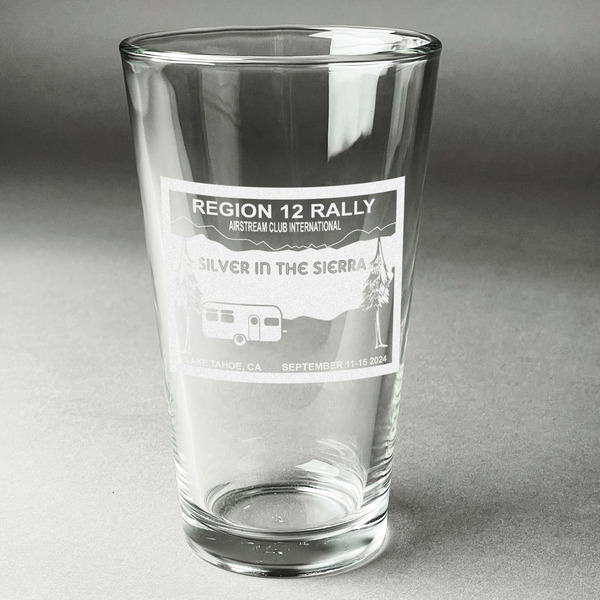 Custom Silver in the Sierra '24 Rally Pint Glass - Laser Engraved - Single