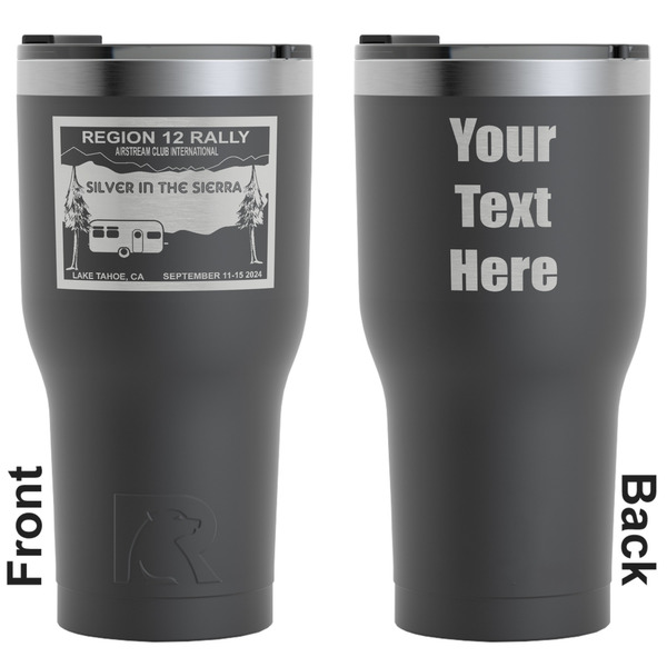 Custom Silver in the Sierra '24 Rally RTIC Tumbler - Black - Laser Engraved - Double-Sided