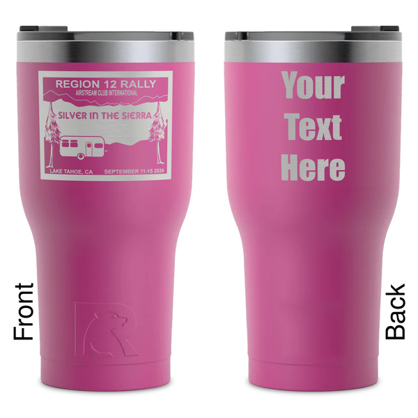 Custom Silver in the Sierra '24 Rally RTIC Tumbler - Magenta - Laser Engraved - Double-Sided