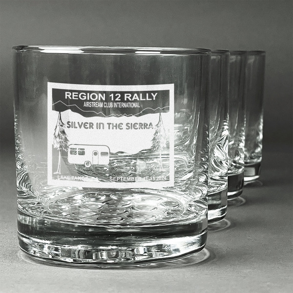 Custom Silver in the Sierra '24 Rally Whiskey Glasses - Engraved - Set of 4