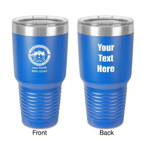 Custom Streamin' on the Strand 30 oz Stainless Steel Tumbler - Royal Blue - Double-Sided