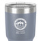 Streamin' on the Strand 30 oz Stainless Steel Ringneck Tumbler - Grey - Close Up