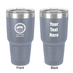 Streamin' on the Strand 30 oz Stainless Steel Tumbler - Grey - Double-Sided