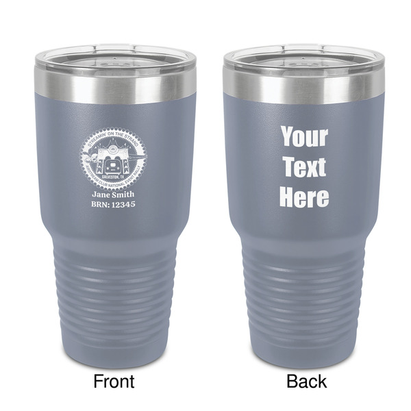 Custom Streamin' on the Strand 30 oz Stainless Steel Tumbler - Grey - Double-Sided