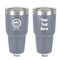 Streamin' on the Strand 30 oz Stainless Steel Ringneck Tumbler - Grey - Double Sided - Front & Back