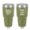 Streamin' on the Strand 30 oz Stainless Steel Ringneck Tumbler - Olive - Double Sided - Front & Back