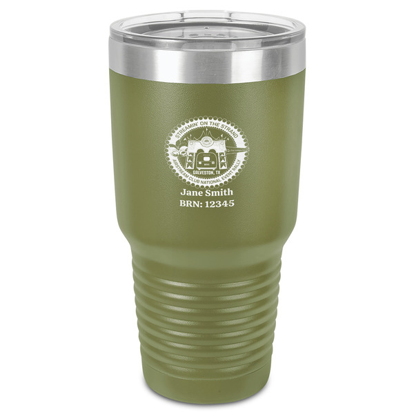 Custom Streamin' on the Strand 30 oz Stainless Steel Tumbler - Olive - Single-Sided