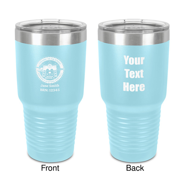 Custom Streamin' on the Strand 30 oz Stainless Steel Tumbler - Teal - Double-Sided