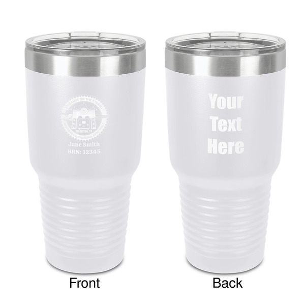 Custom Streamin' on the Strand 30 oz Stainless Steel Tumbler - White - Double-Sided