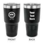 Streamin' on the Strand 30 oz Stainless Steel Tumbler - Black - Double-Sided