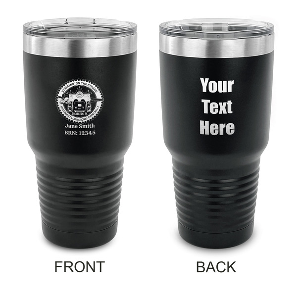 Custom Streamin' on the Strand 30 oz Stainless Steel Tumbler - Black - Double-Sided