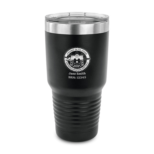 Custom Streamin' on the Strand 30 oz Stainless Steel Tumbler - Black - Single-Sided