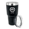 Streamin' on the Strand 30 oz Stainless Steel Ringneck Tumblers - Black - LID OFF