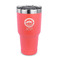 Streamin' on the Strand 30 oz Stainless Steel Ringneck Tumblers - Coral - FRONT