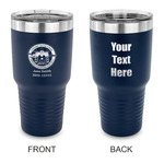 Streamin' on the Strand 30 oz Stainless Steel Tumbler - Navy - Double-Sided