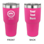 Streamin' on the Strand 30 oz Stainless Steel Tumbler - Pink - Double-Sided