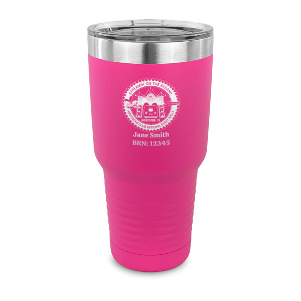 Custom Streamin' on the Strand 30 oz Stainless Steel Tumbler - Pink - Single-Sided