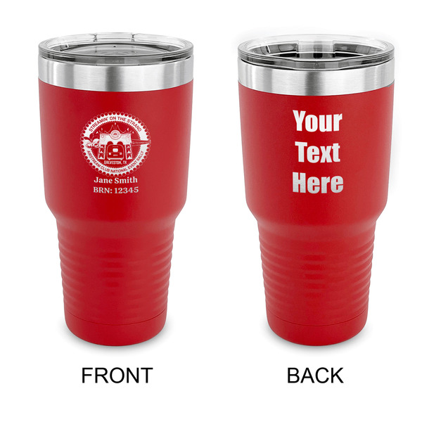 Custom Streamin' on the Strand 30 oz Stainless Steel Tumbler - Red - Double-Sided