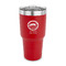 Streamin' on the Strand 30 oz Stainless Steel Ringneck Tumblers - Red - FRONT