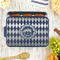 Streamin' on the Strand Aluminum Baking Pan - Navy Lid - LIFESTYLE