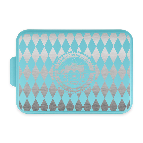 Custom Streamin' on the Strand Aluminum Baking Pan with Teal Lid