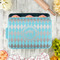 Streamin' on the Strand Aluminum Baking Pan - Teal Lid - LIFESTYLE