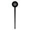 Streamin' on the Strand Black Plastic 4" Food Pick - Round - Single Pick