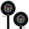 Streamin' on the Strand Black Plastic 5.5" Stir Stick - Double Sided - Round - Front & Back