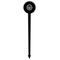 Streamin' on the Strand Black Plastic 6" Food Pick - Round - Single Pick