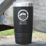 Streamin' on the Strand 20 oz Stainless Steel Tumbler - Black - Double-Sided