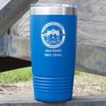 Streamin' on the Strand 20 oz Stainless Steel Tumbler - Royal Blue - Double-Sided