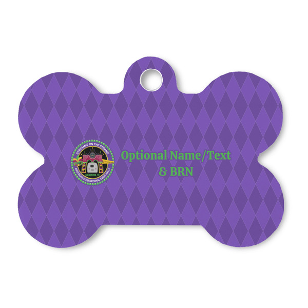 Custom Streamin' on the Strand Bone Shaped Dog ID Tag - Large