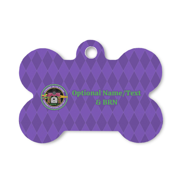 Custom Streamin' on the Strand Bone Shaped Dog ID Tag - Small