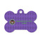 Streamin' on the Strand Bone Shaped Dog ID Tag - Small - Front View