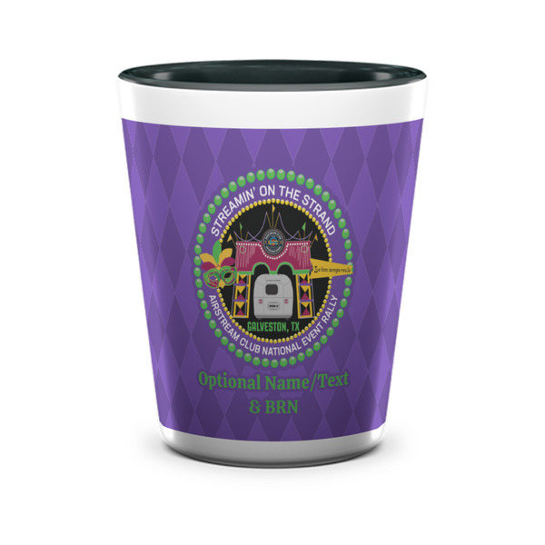 Custom Streamin' on the Strand Ceramic Shot Glass - 1.5 oz - Two Tone - Single