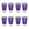 Streamin' on the Strand Ceramic Shot Glasses - Two Tone - Set of 4 - Front & Back