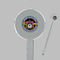 Streamin' on the Strand Clear Plastic 7" Stir Stick - Round - Closeup