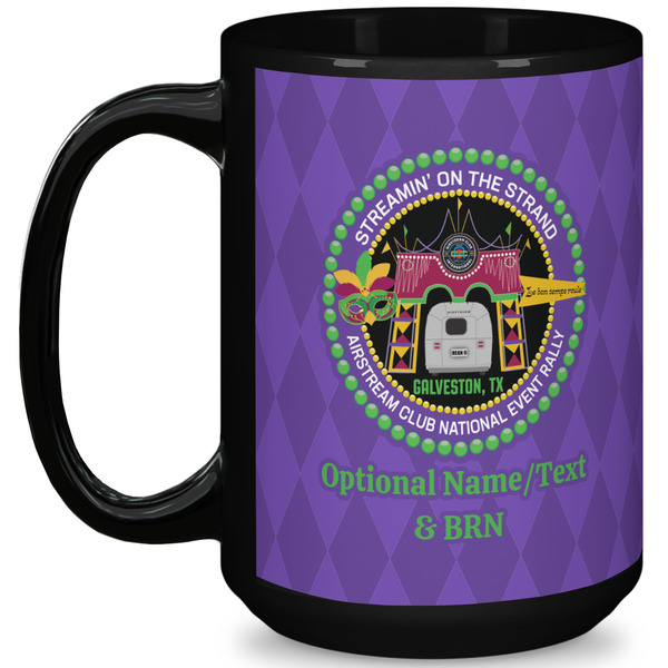 Custom Streamin' on the Strand 15 oz Coffee Mug - Black