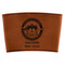 Streamin' on the Strand Cognac Leatherette Mug Sleeve - Flat