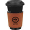 Streamin' on the Strand Cognac Leatherette Mug Sleeve - Front