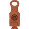 Streamin' on the Strand Cognac Leatherette Wine Totes - Single Front